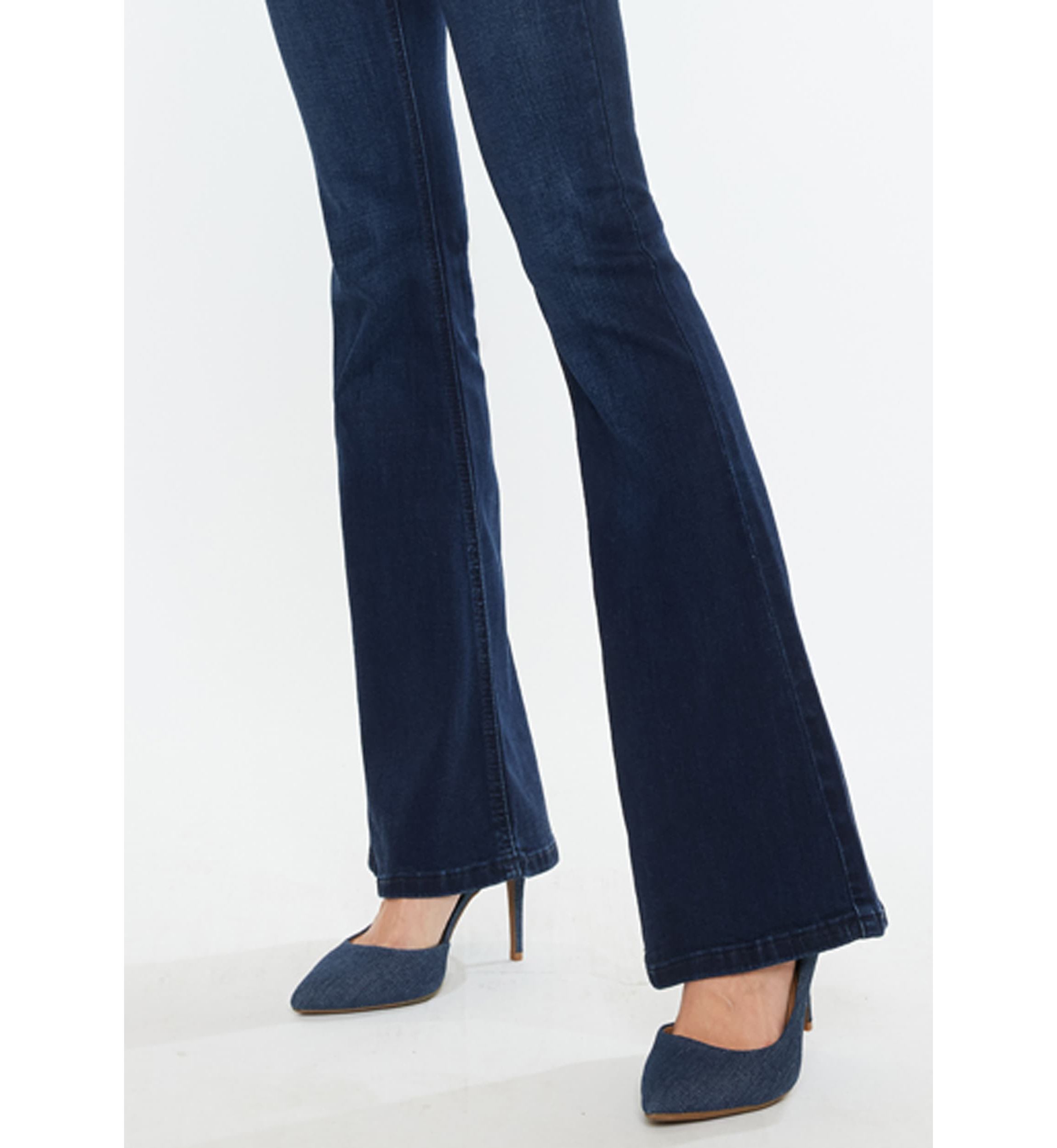 Trisha Mid Rise Classic Flare Jeans