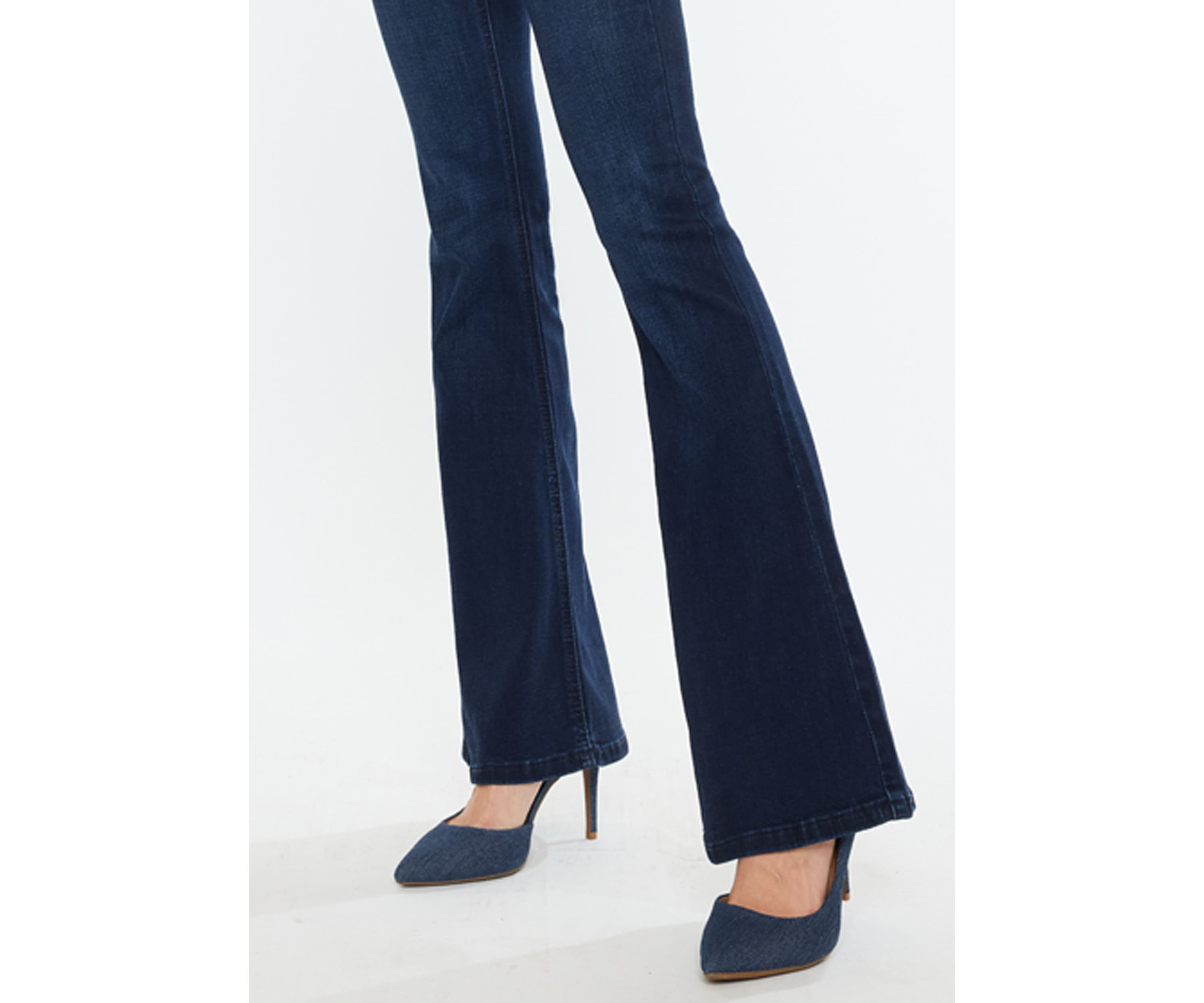 Trisha Mid Rise Classic Flare Jeans