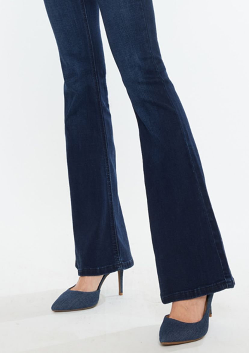 Trisha Mid Rise Classic Flare Jeans