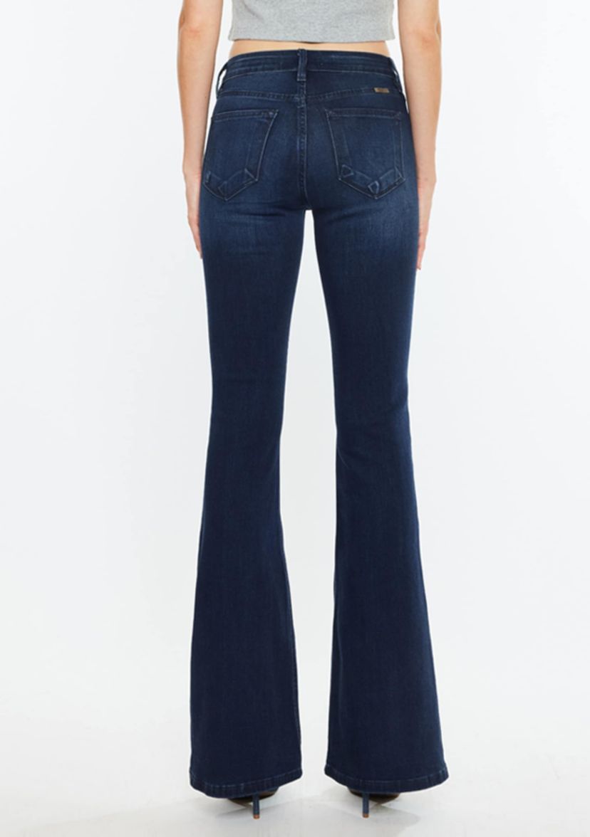 Trisha Mid Rise Classic Flare Jeans