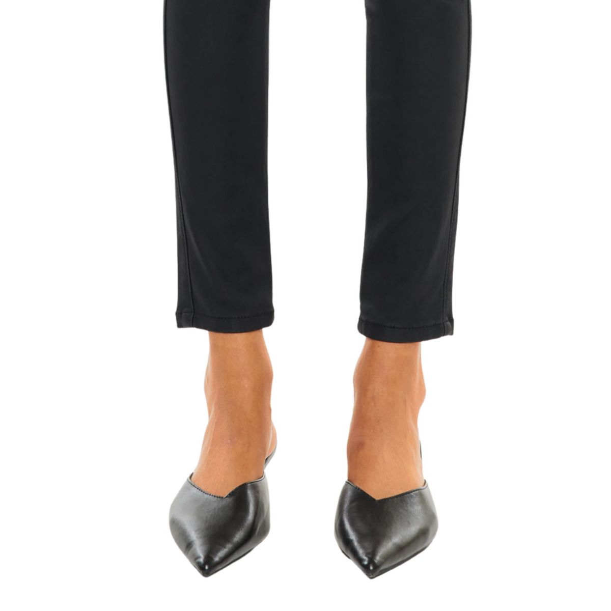 Autumn High Rise Stretch Faux Leather Ankle Skinny Pants