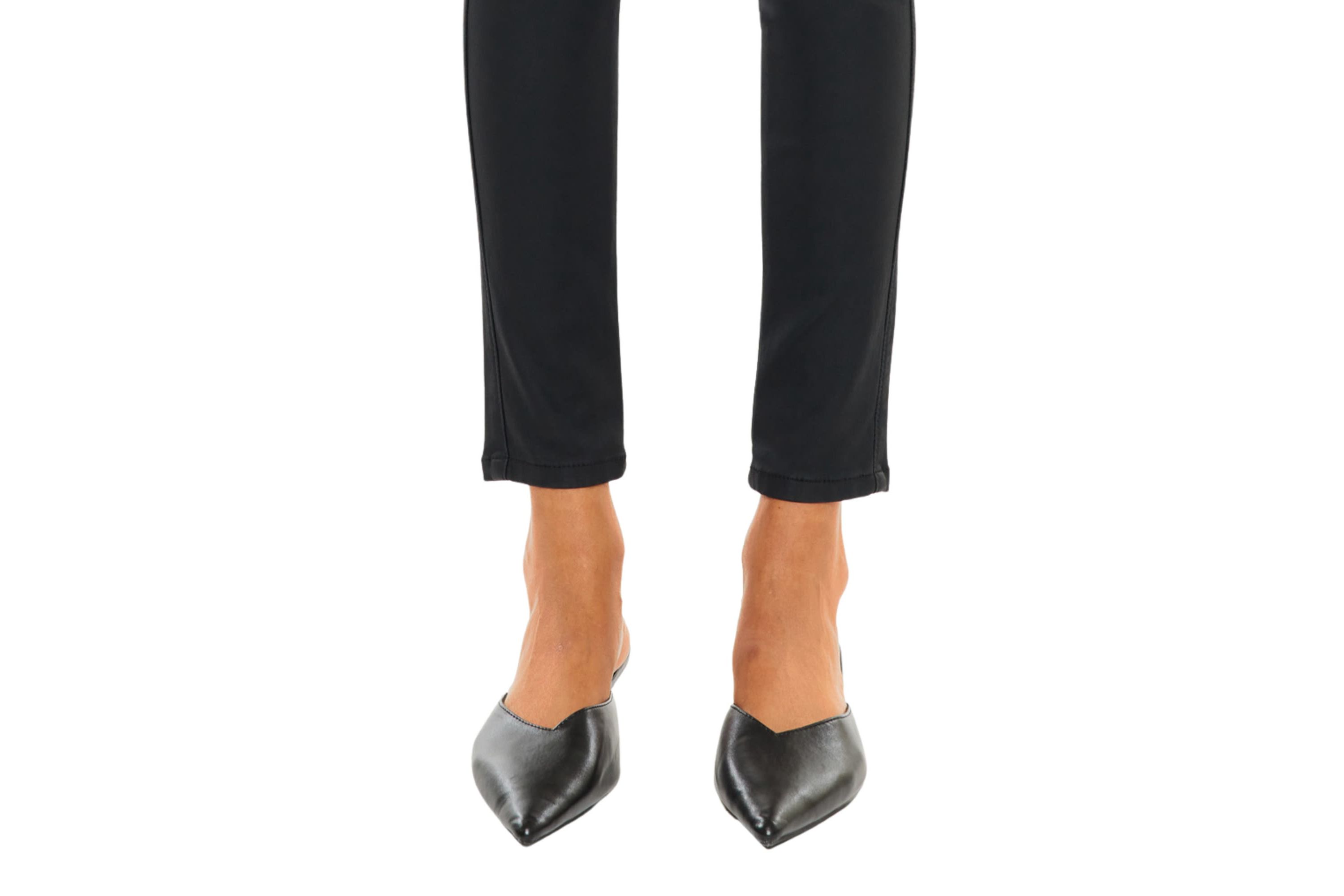 Autumn High Rise Stretch Faux Leather Ankle Skinny Pants
