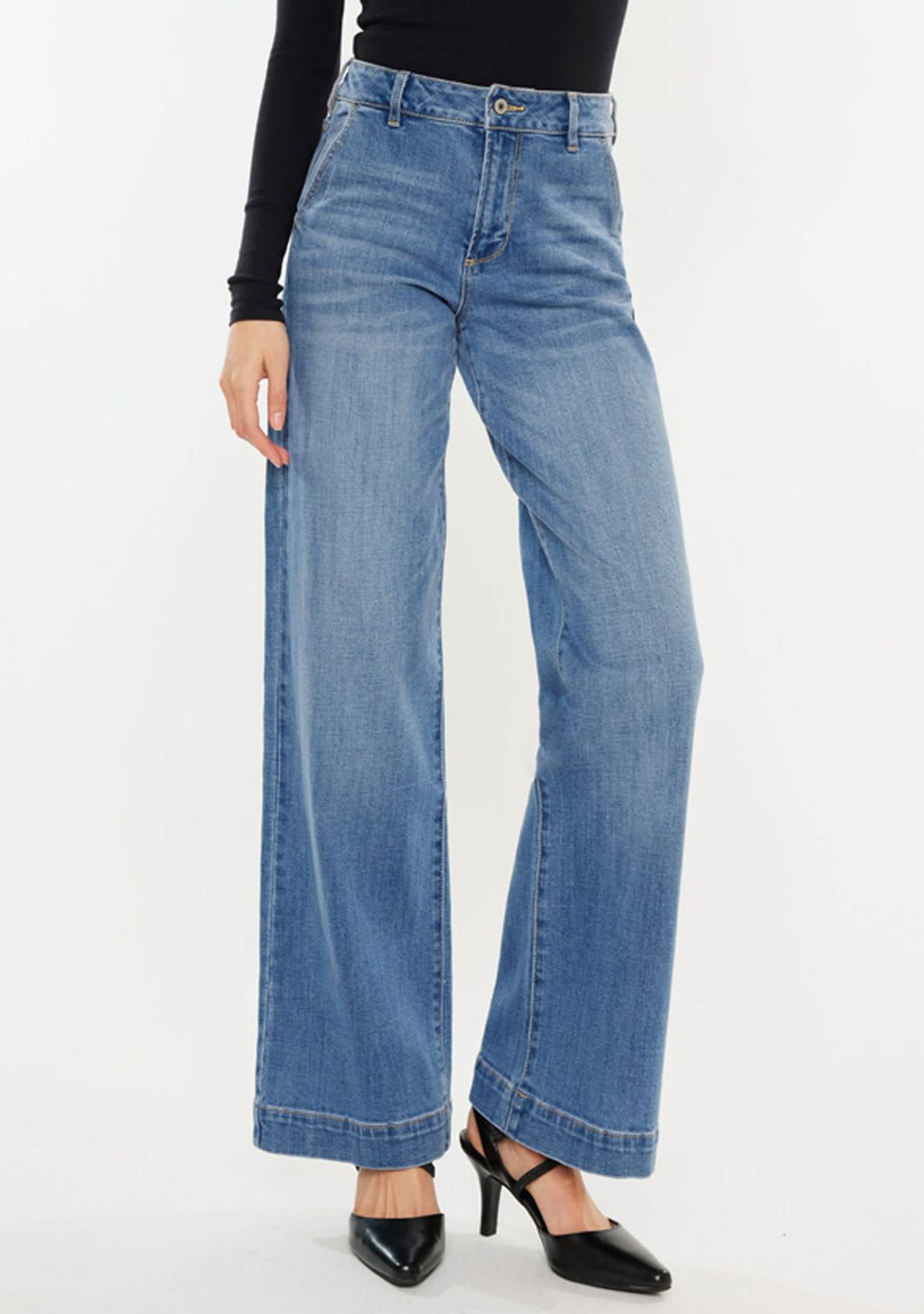 Bertha High Rise Trouser Wide Leg Jeans
