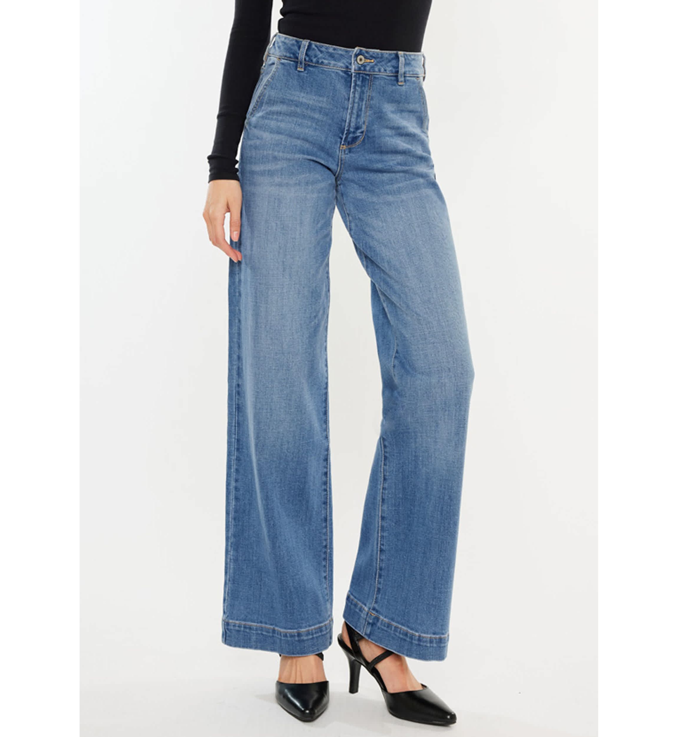 Bertha High Rise Trouser Wide Leg Jeans