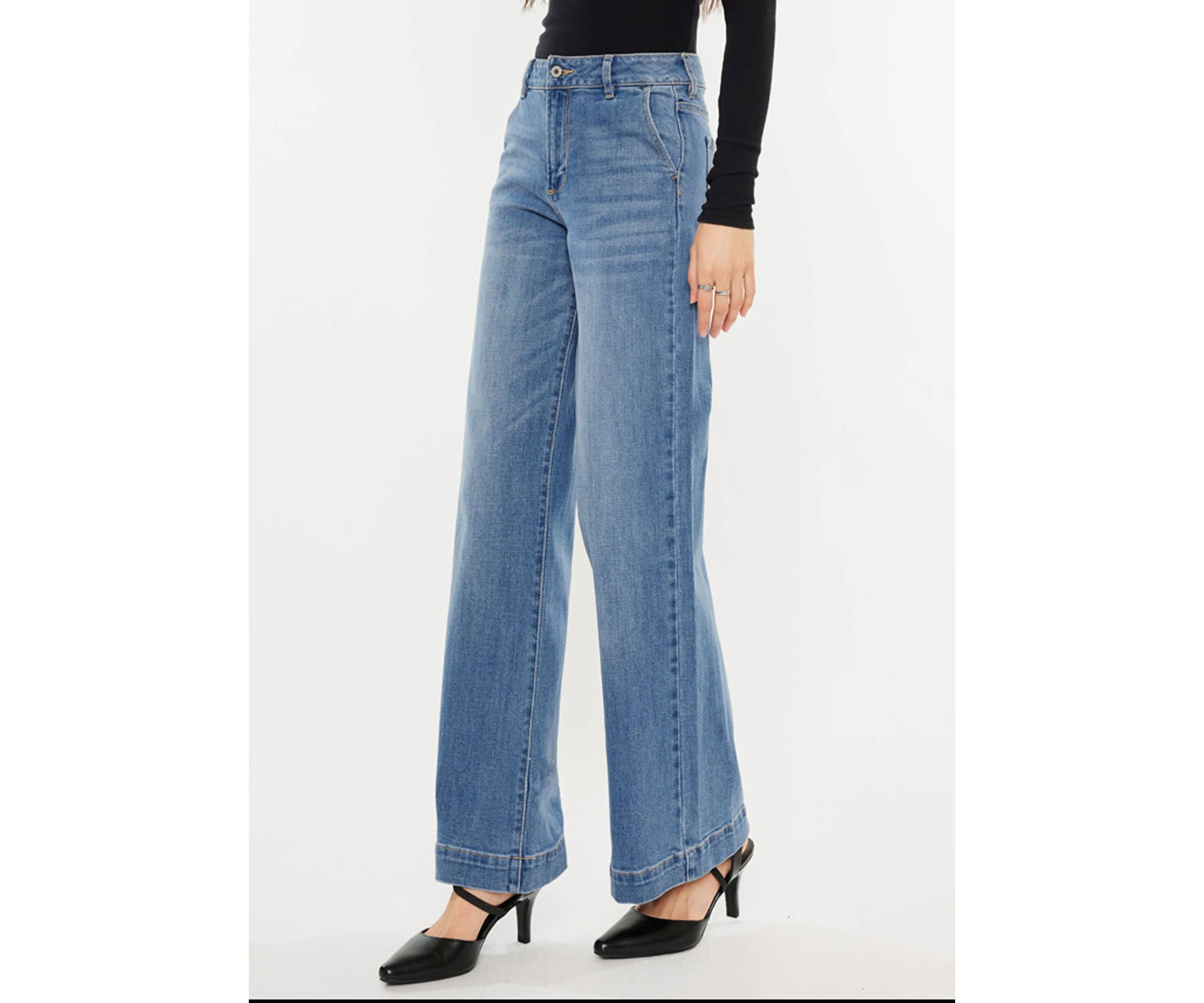 Bertha High Rise Trouser Wide Leg Jeans