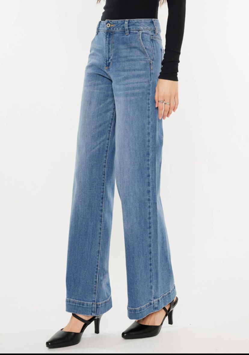 Bertha High Rise Trouser Wide Leg Jeans