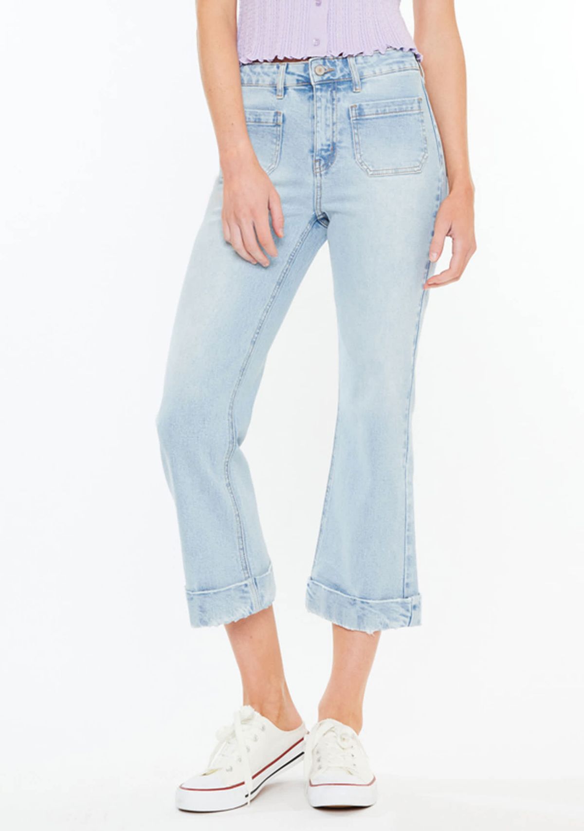 Angelina High Rise Cropped Flare Jeans