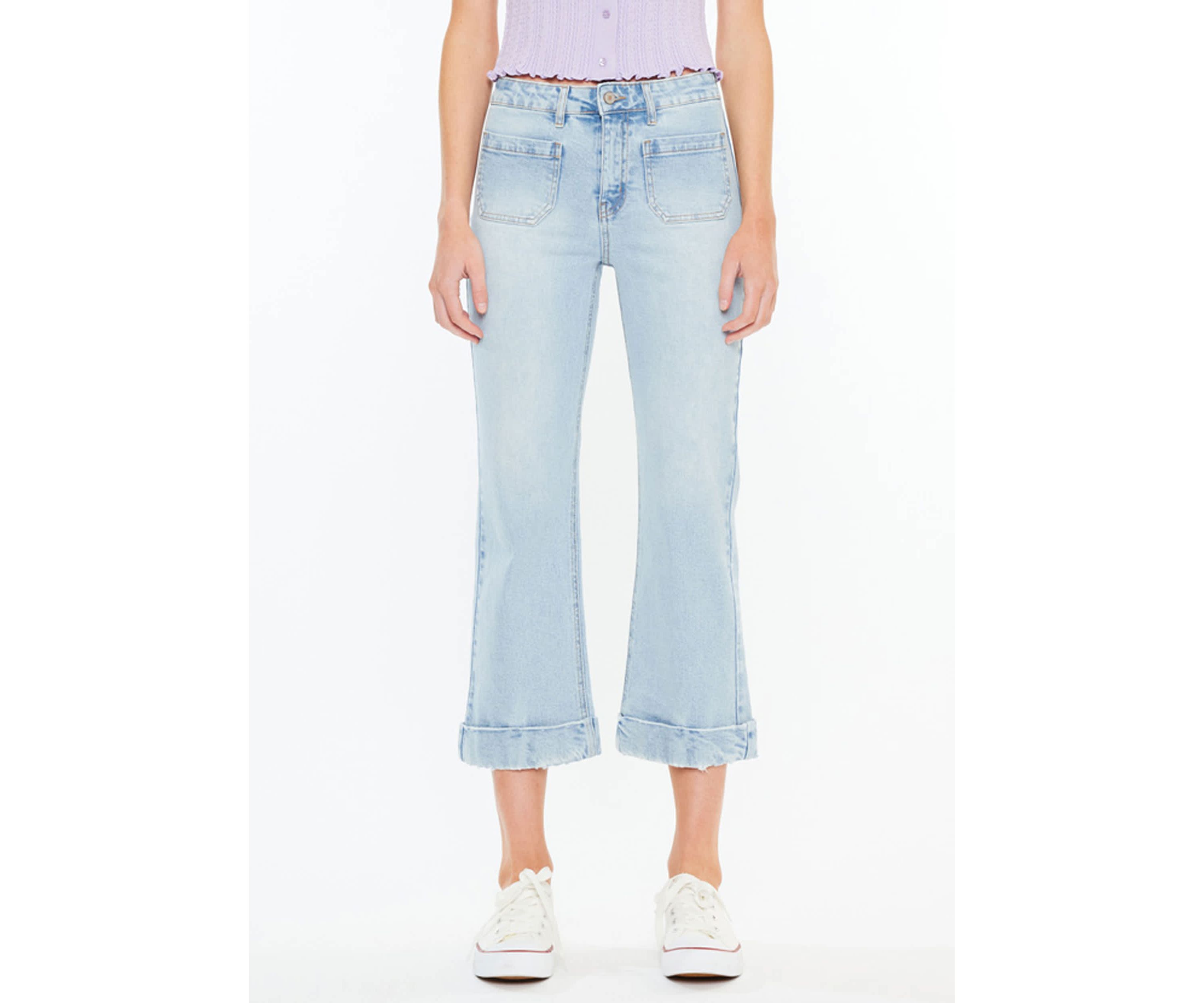 Angelina High Rise Cropped Flare Jeans