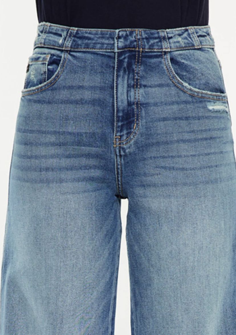Shelly High Rise Cropped Wide Leg Jeans