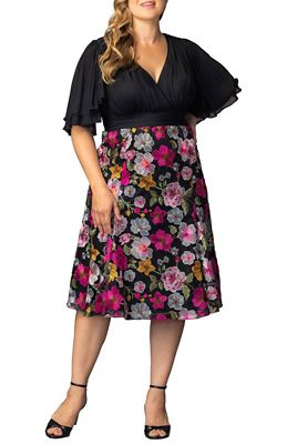 KIYONNA Women's Plus Size Lillian Embroidered Cocktail Dress, 5X