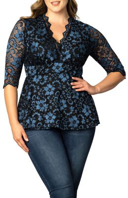 KIYONNA Women's Plus Size Luxe Lace Top