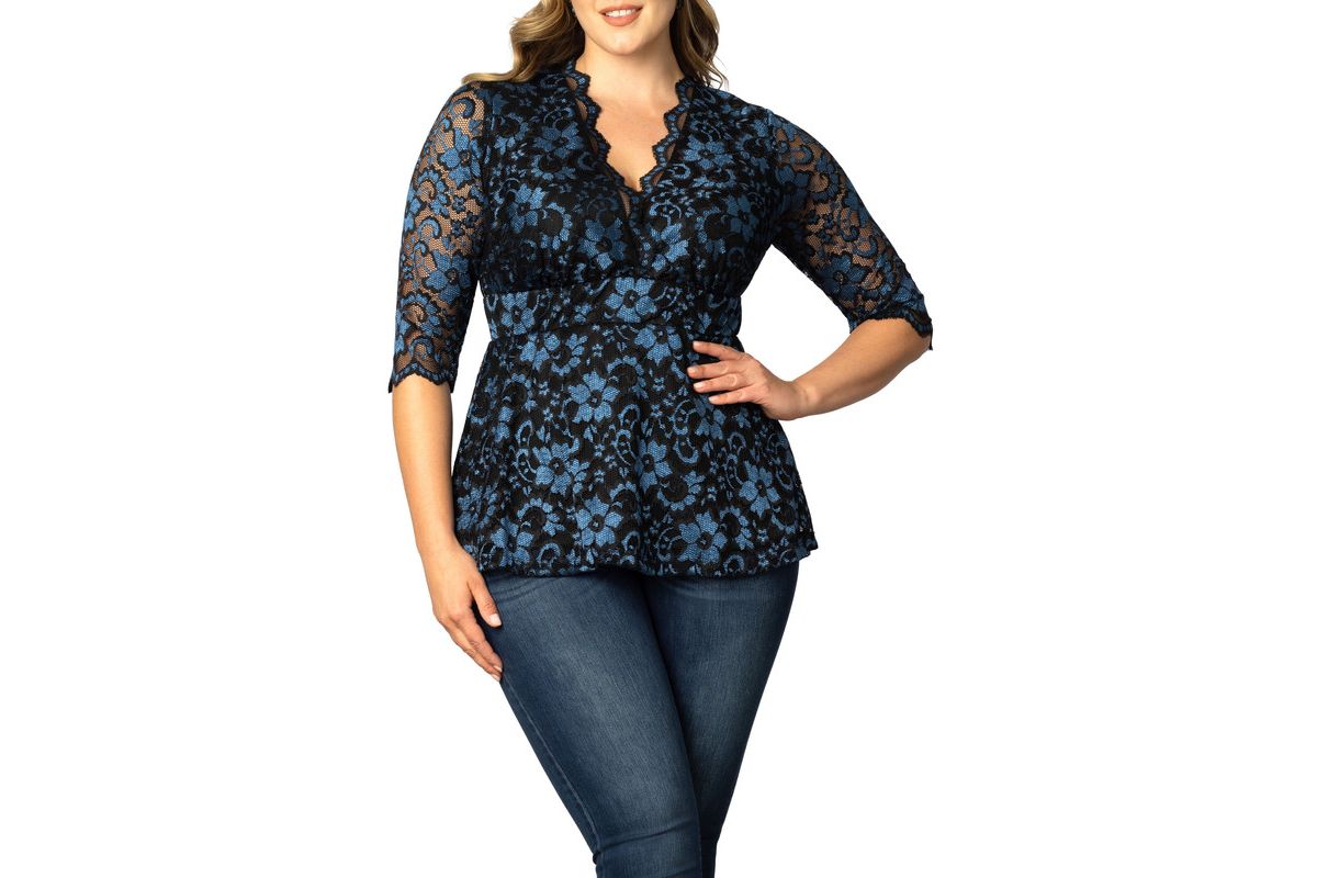 Womens Plus Size Luxe Lace Top