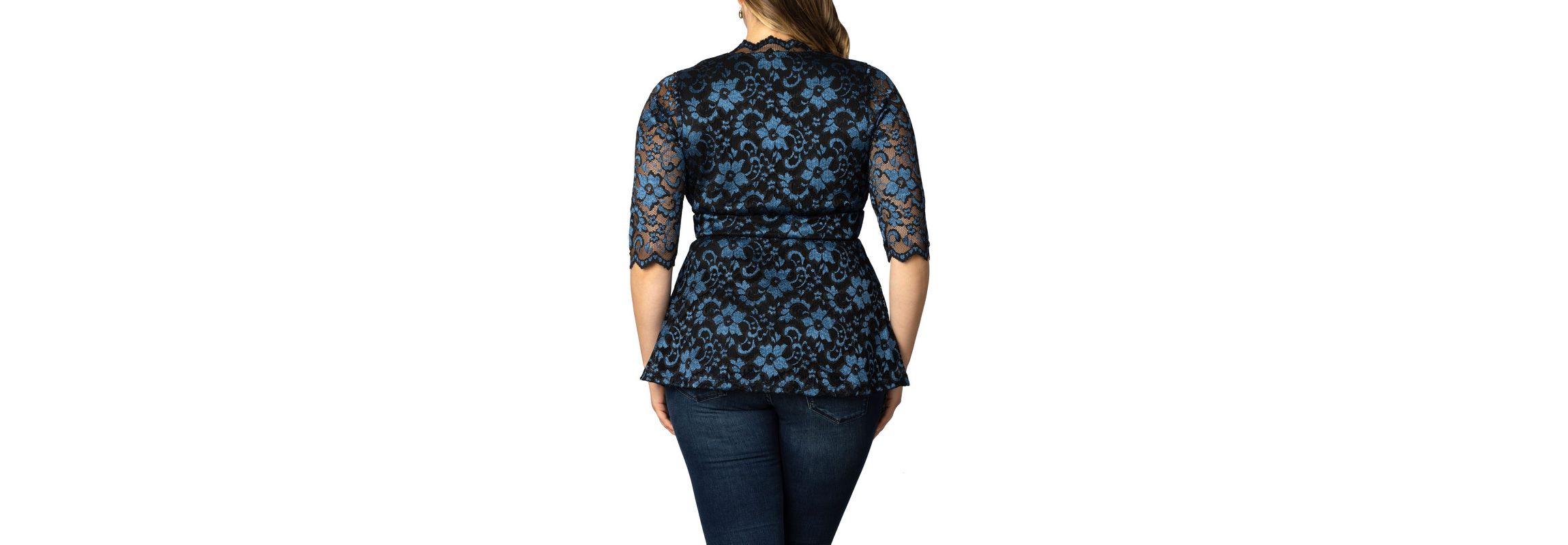 Womens Plus Size Luxe Lace Top