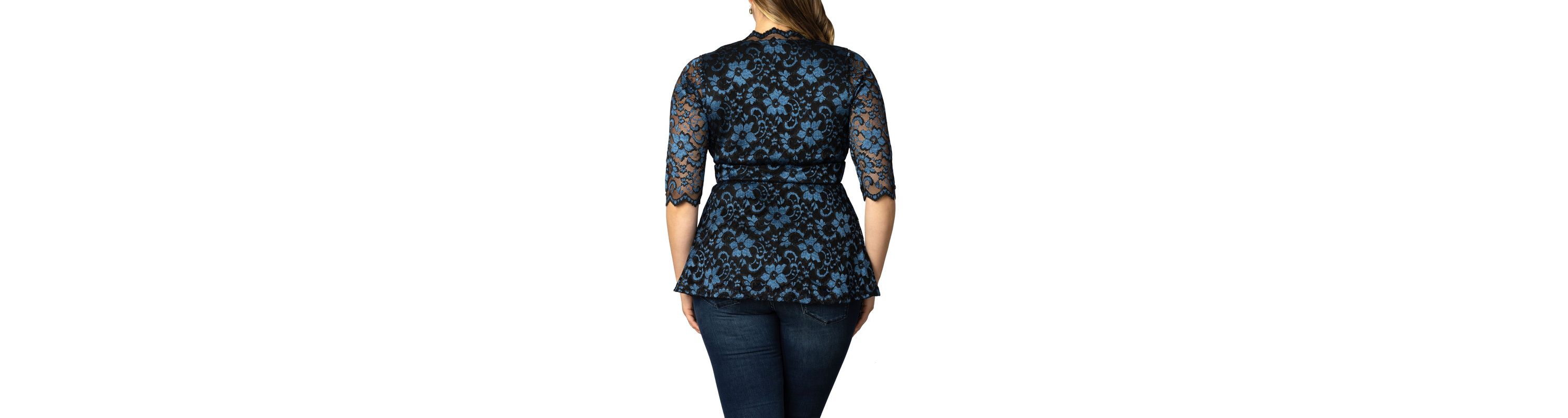 Womens Plus Size Luxe Lace Top