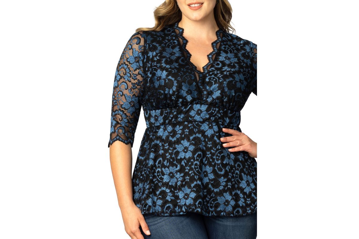 Womens Plus Size Luxe Lace Top
