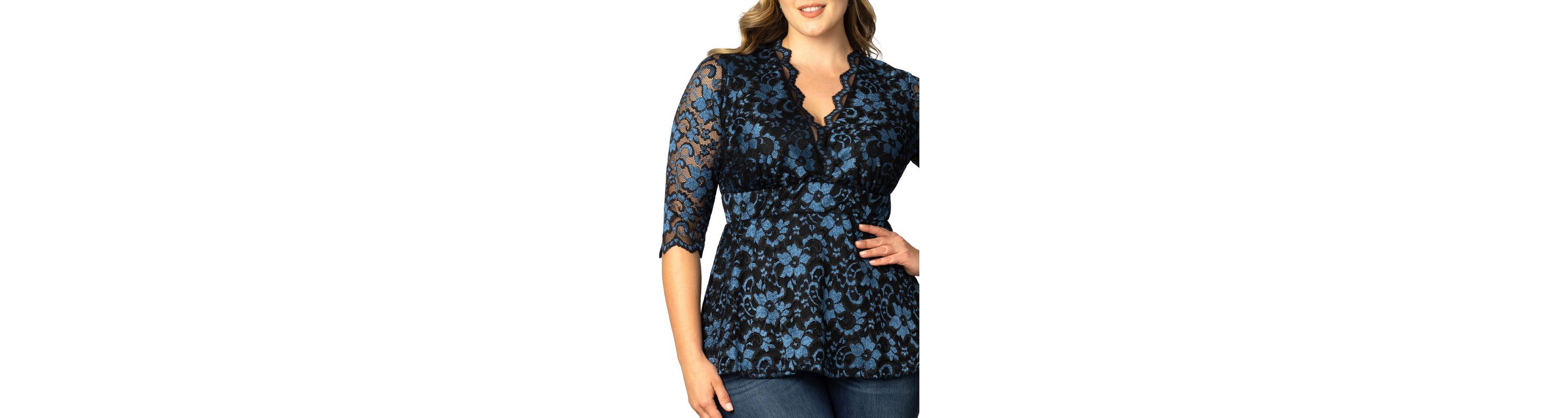 Womens Plus Size Luxe Lace Top