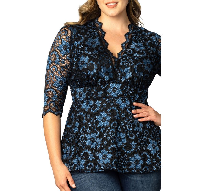 Womens Plus Size Luxe Lace Top