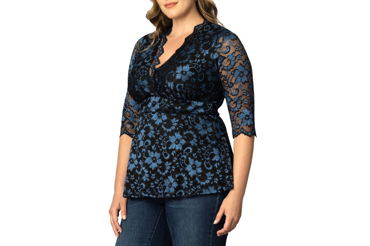Womens Plus Size Luxe Lace Top