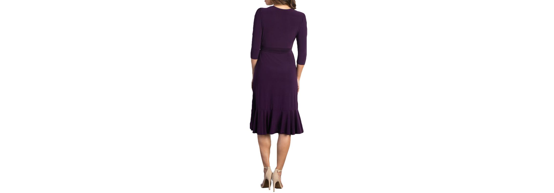 Womens Whimsy Ruffled Midi Wrap Dress