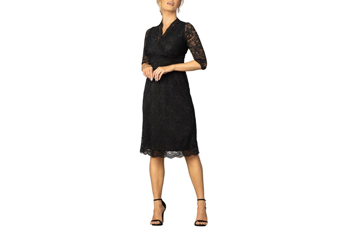 Womens Scalloped Boudoir Lace Cocktail Dress