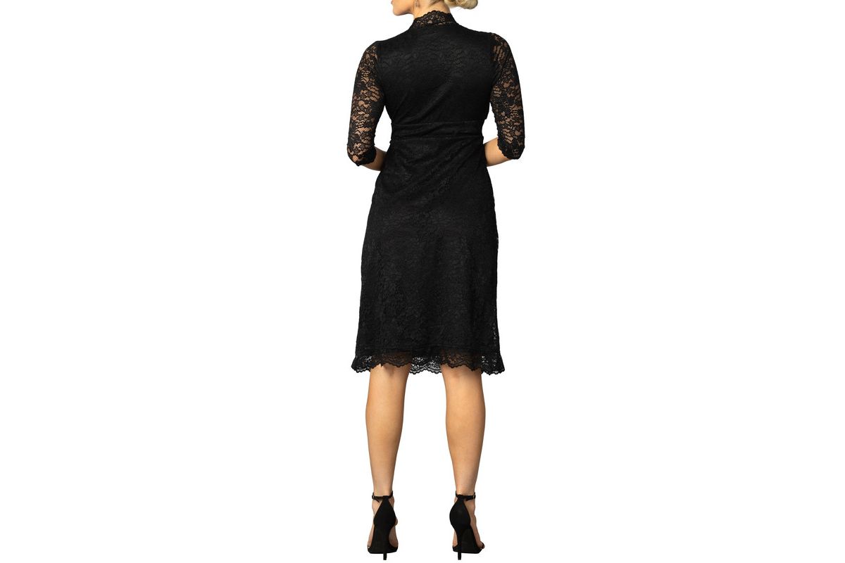 Womens Scalloped Boudoir Lace Cocktail Dress
