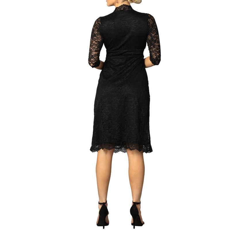 Womens Scalloped Boudoir Lace Cocktail Dress