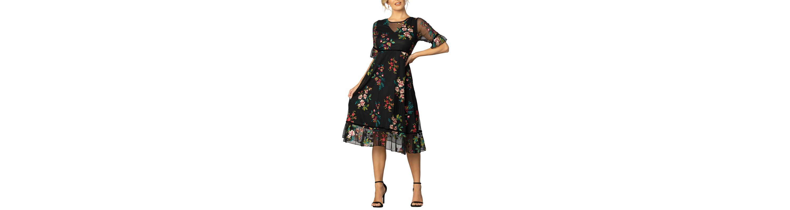 Womens Wildflower Embroidered Floral Mesh Dress