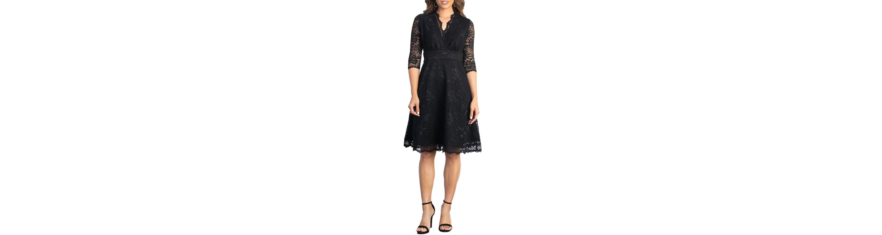 Womens Mademoiselle Lace Cocktail Dress with Sleeves