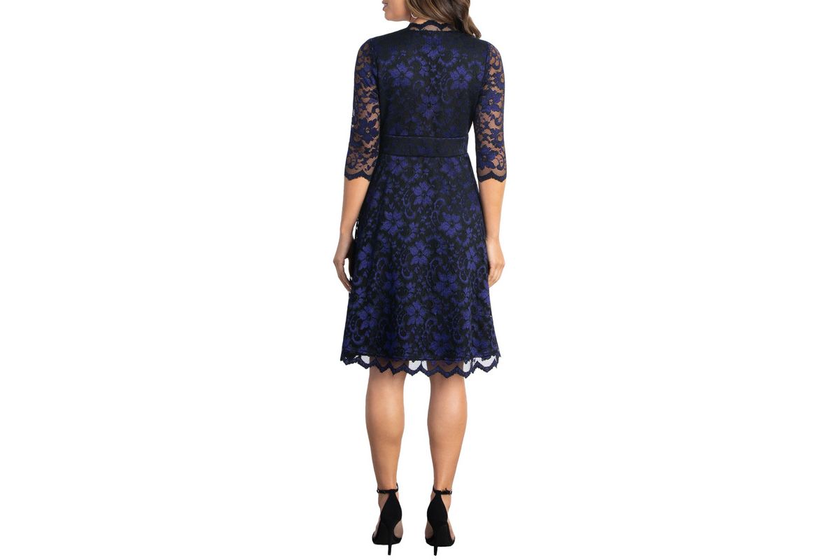 Womens Mon Cherie Floral Lace Cocktail Dress