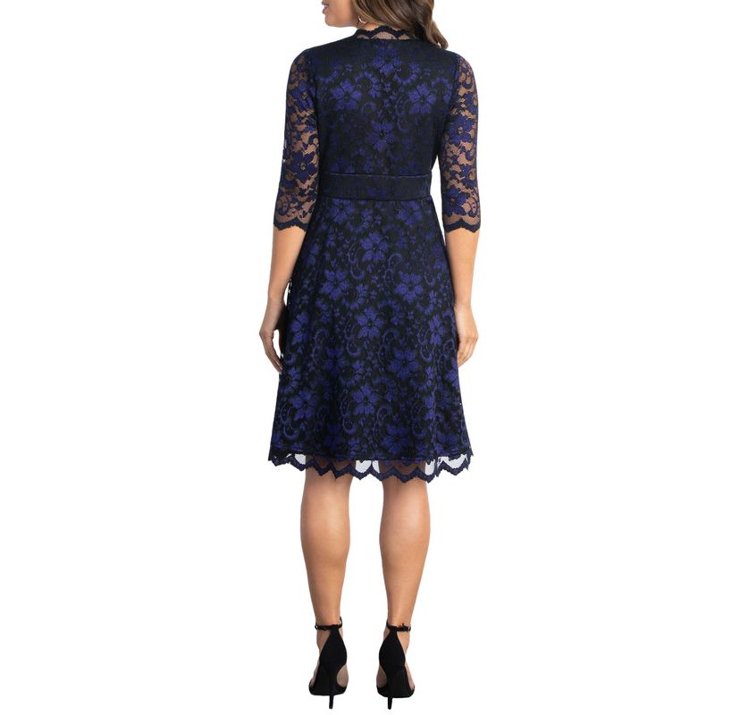 Womens Mon Cherie Floral Lace Cocktail Dress