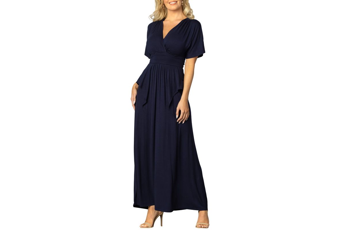 Womens Indie Flair Maxi Dress with Kimono Sleeves