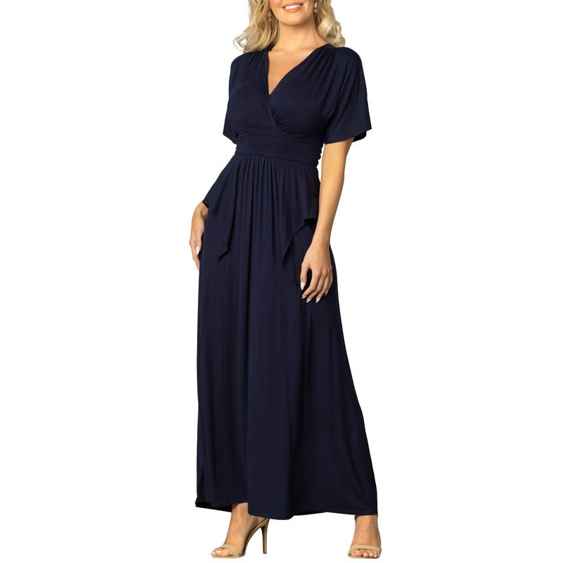 Womens Indie Flair Maxi Dress with Kimono Sleeves