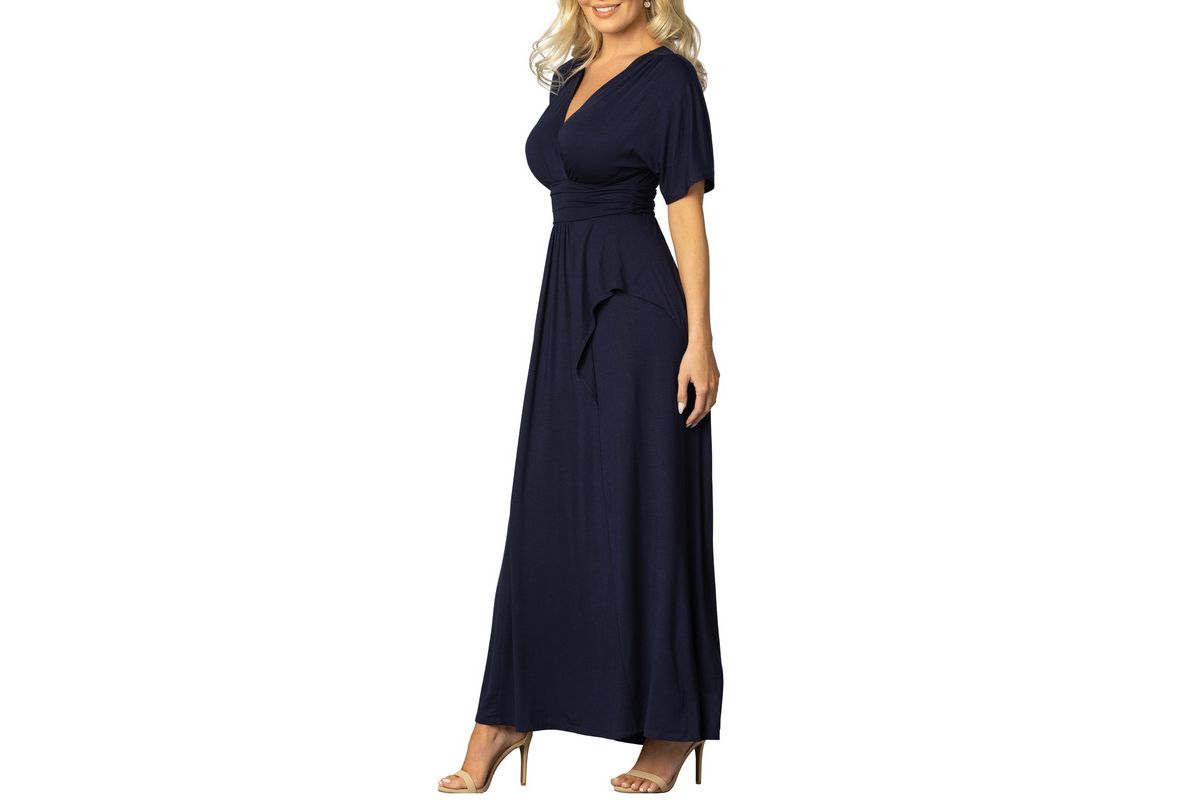 Womens Indie Flair Maxi Dress with Kimono Sleeves
