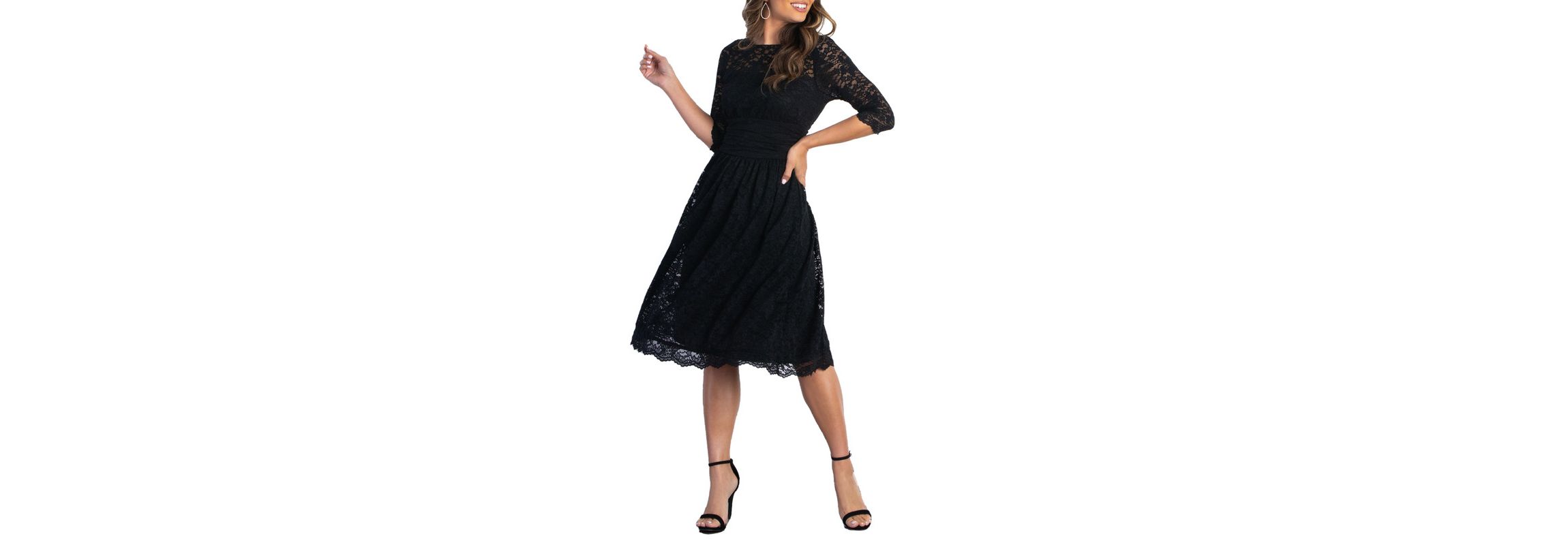 Womens Luna Lace Cocktail Midi Dress
