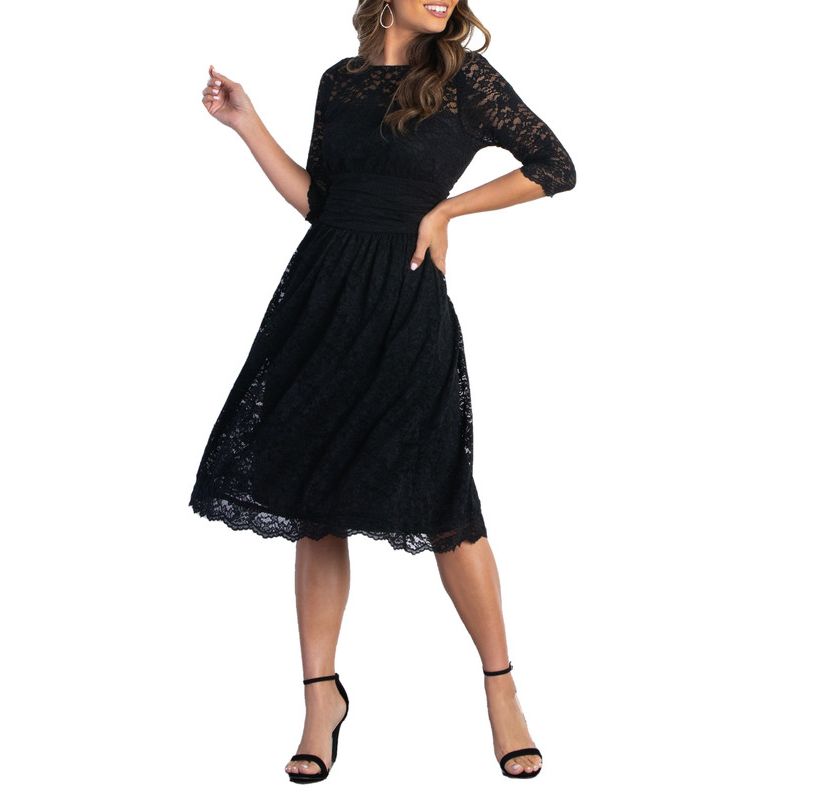 Womens Luna Lace Cocktail Midi Dress