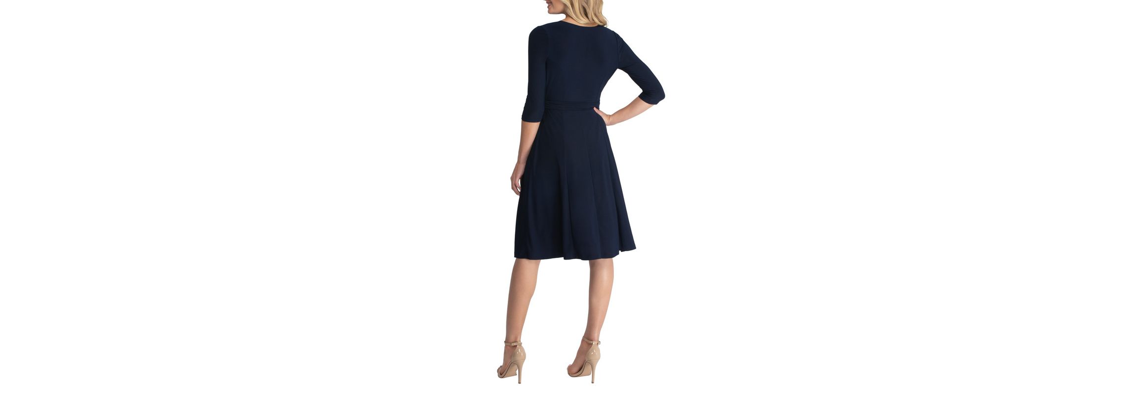 Womens Essential Wrap Dress with 3/4 Sleeves