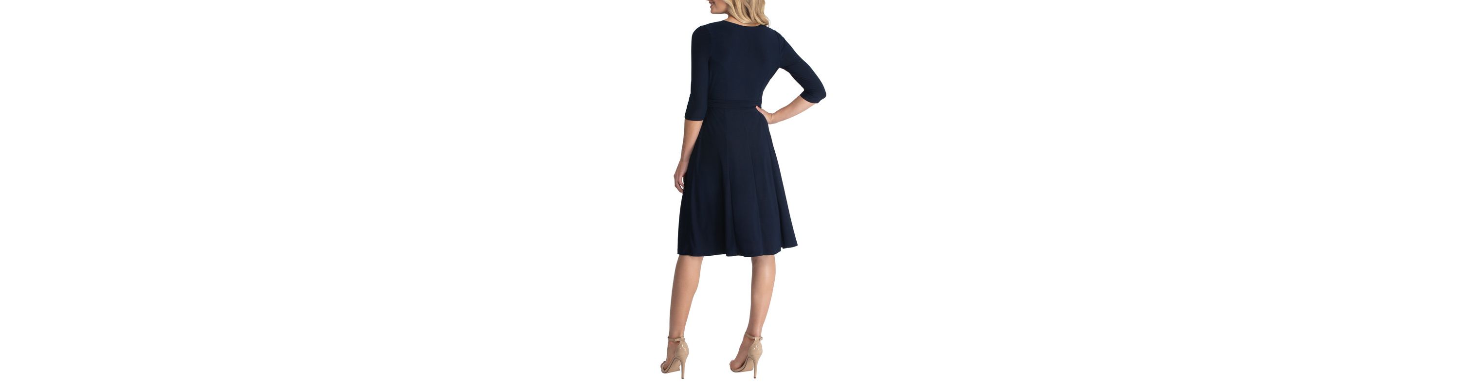 Womens Essential Wrap Dress with 3/4 Sleeves