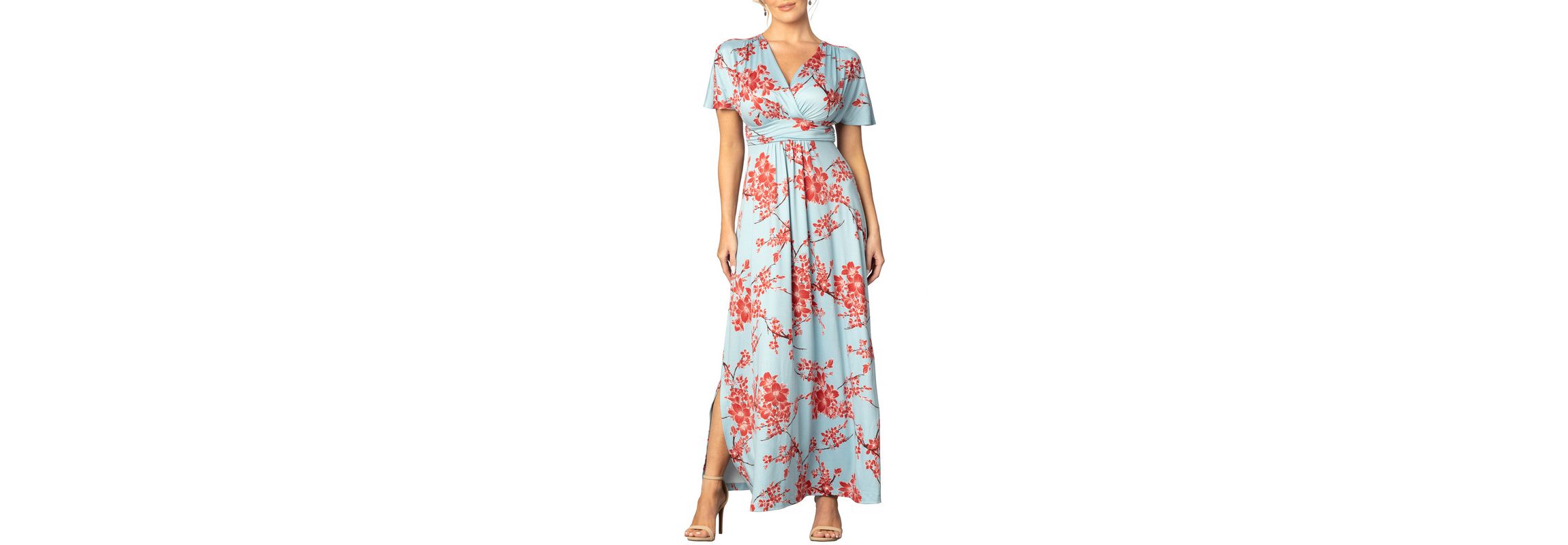 Womens Vienna Kimono Sleeve Long Maxi Dress
