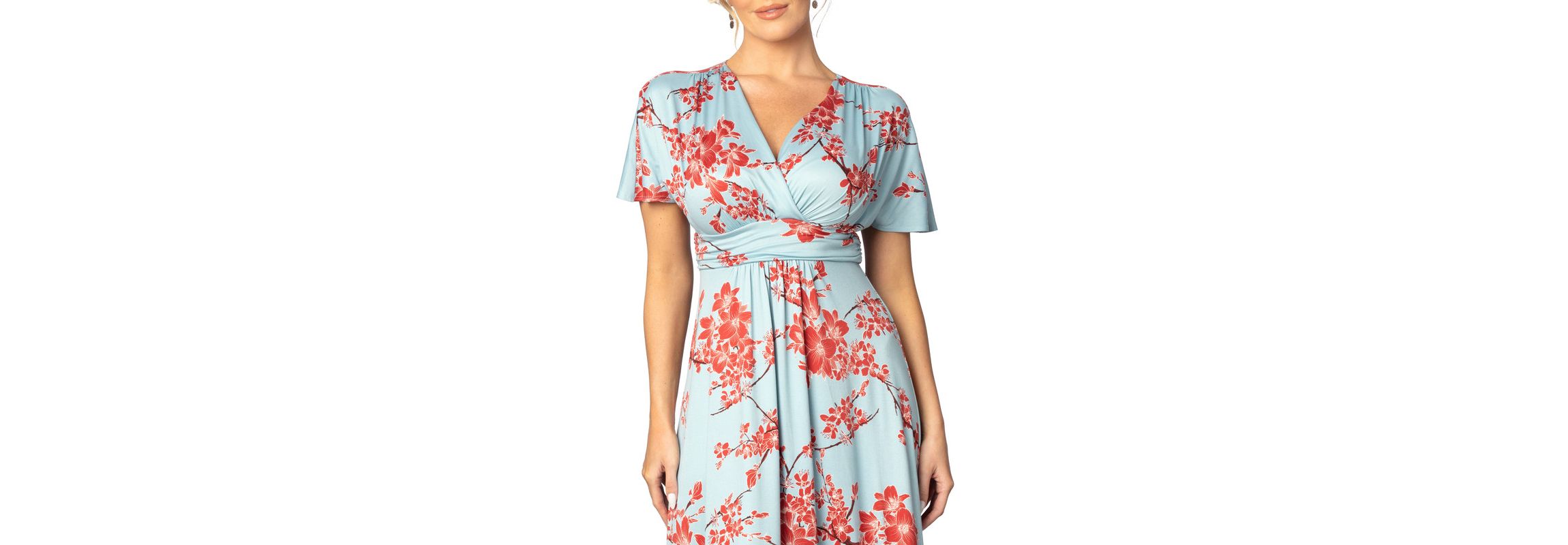 Womens Vienna Kimono Sleeve Long Maxi Dress