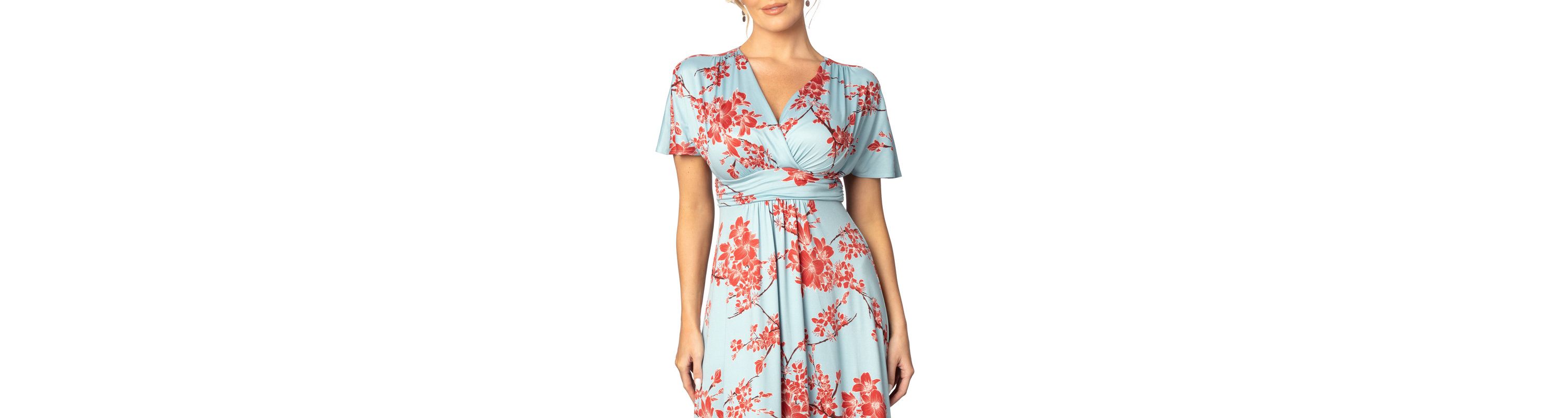 Womens Vienna Kimono Sleeve Long Maxi Dress