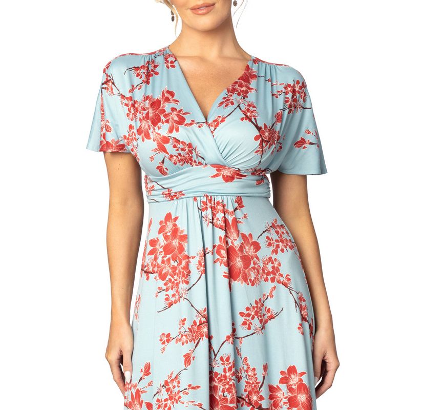 Womens Vienna Kimono Sleeve Long Maxi Dress