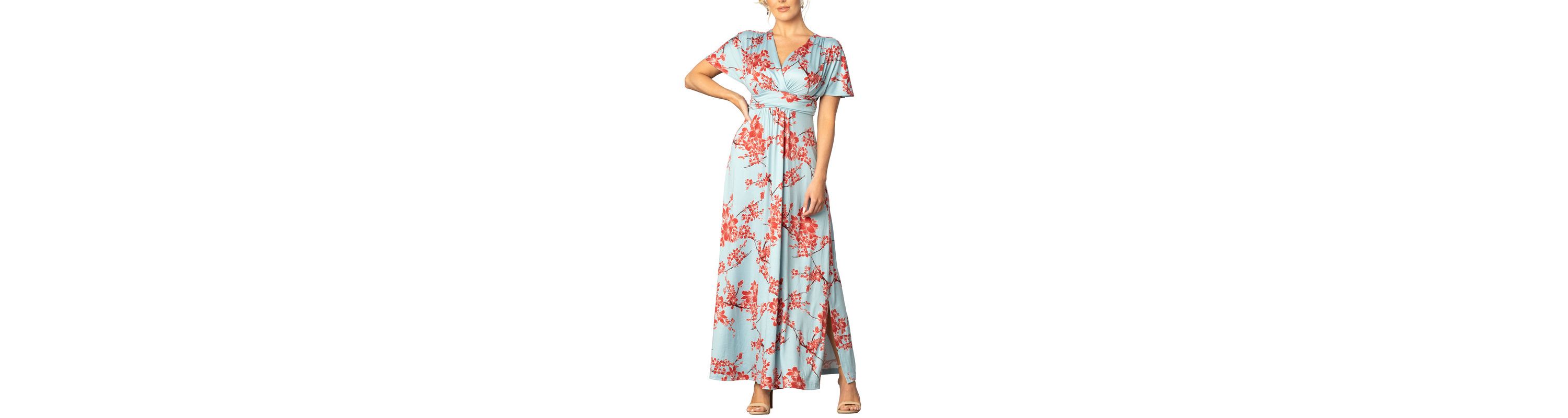 Womens Vienna Kimono Sleeve Long Maxi Dress