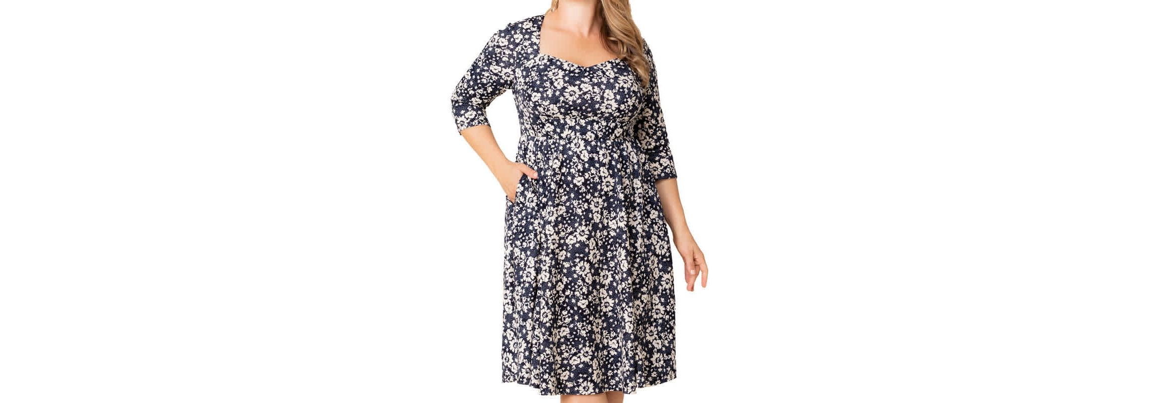 Womens Plus Size Royal Sweetheart Cocktail Dress
