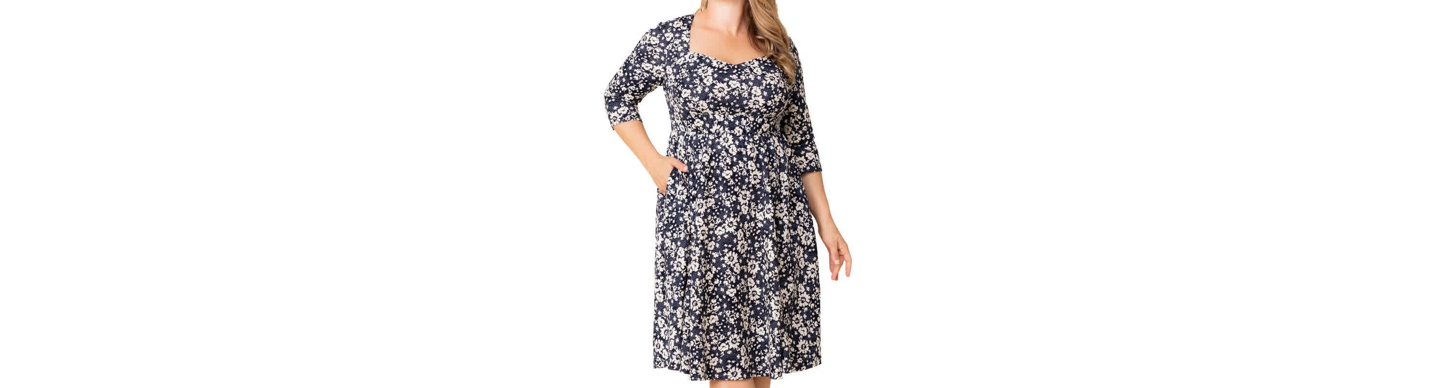 Womens Plus Size Royal Sweetheart Cocktail Dress