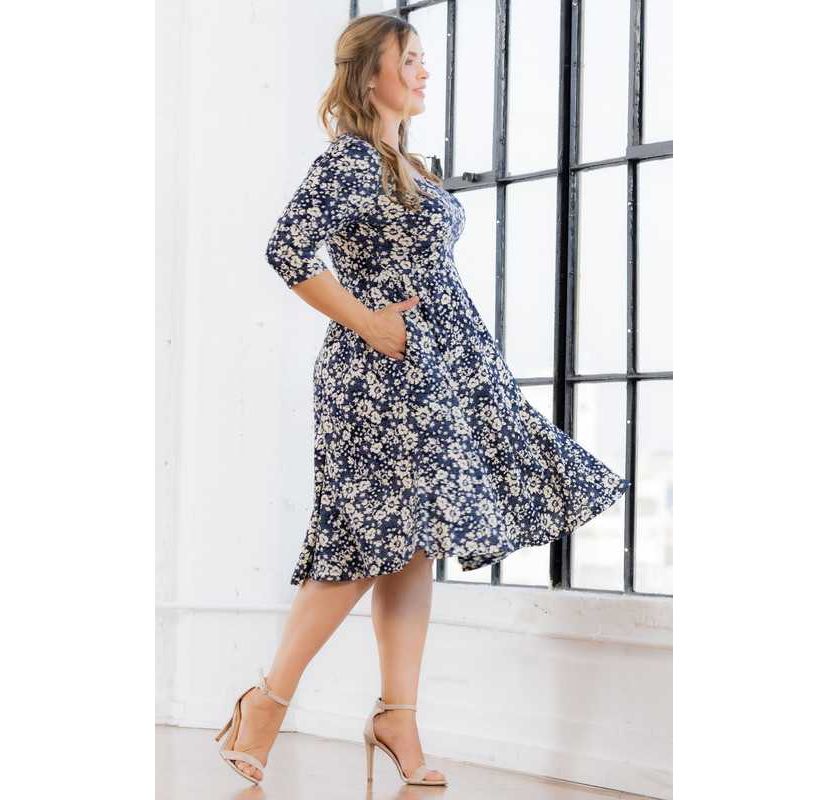 Womens Plus Size Royal Sweetheart Cocktail Dress