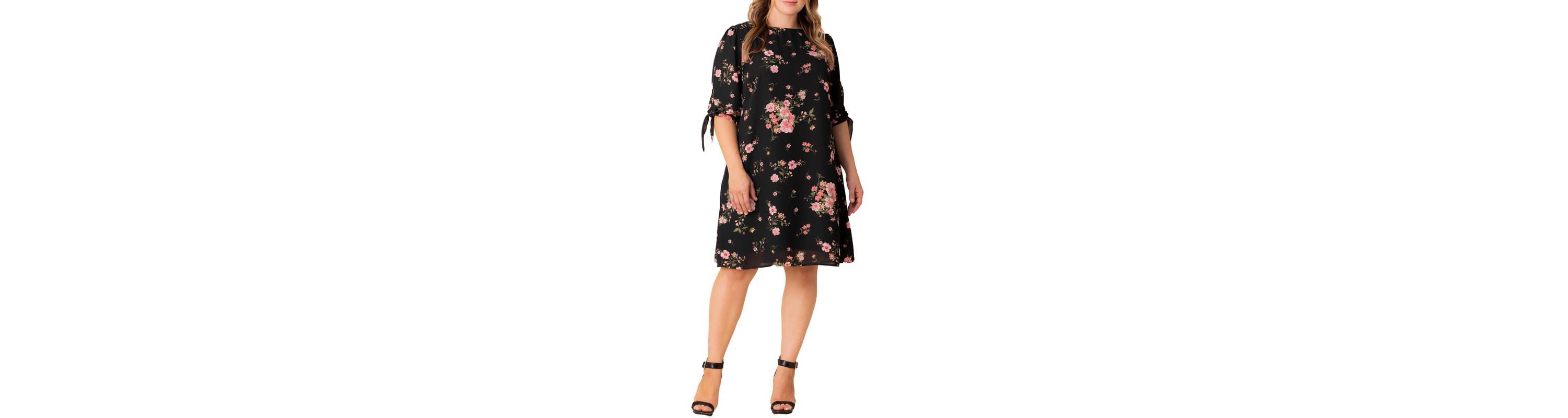 Womens Plus Size Manhattan Shift Dress wih Tie Sleeves