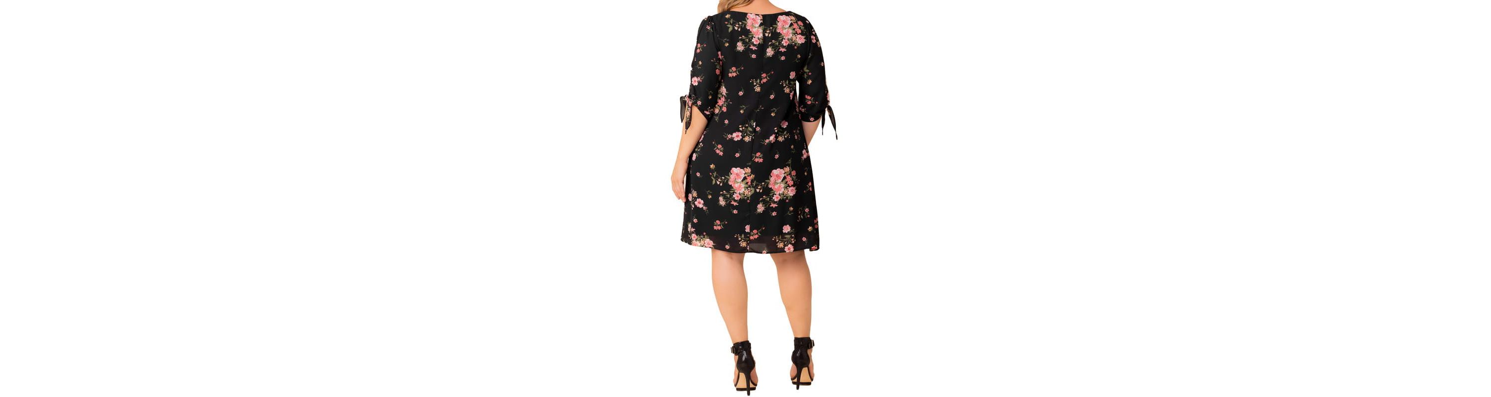Womens Plus Size Manhattan Shift Dress wih Tie Sleeves