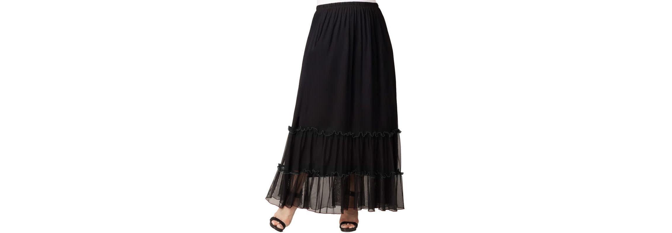 Womens Plus Size Isla Tiered Mesh Maxi Skirt