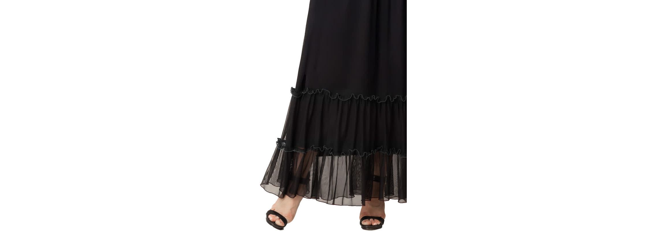 Womens Plus Size Isla Tiered Mesh Maxi Skirt