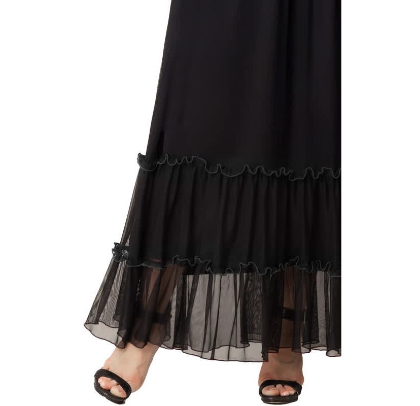 Womens Plus Size Isla Tiered Mesh Maxi Skirt